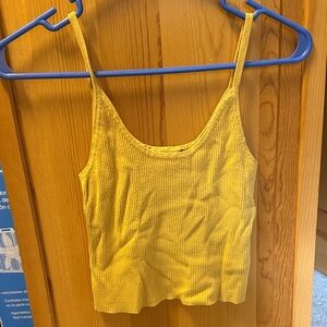 Brandy Melville Yellow Ribbed Camisole